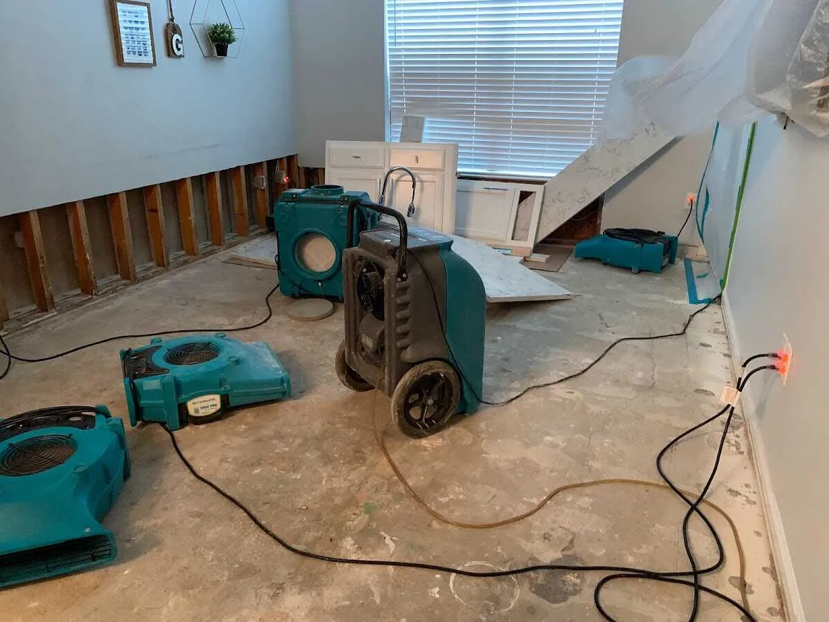 Dehumidifier in flood-cut room for Water Extraction & Removal in Billings